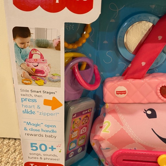 Fisher Price My Smart Purse Infant and Toddler Toy with 5 Accessories NEW in box - Picture 4 of 6